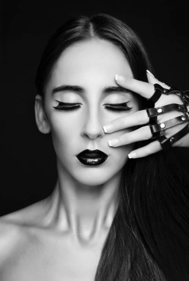 Retrato en blanco y negro.