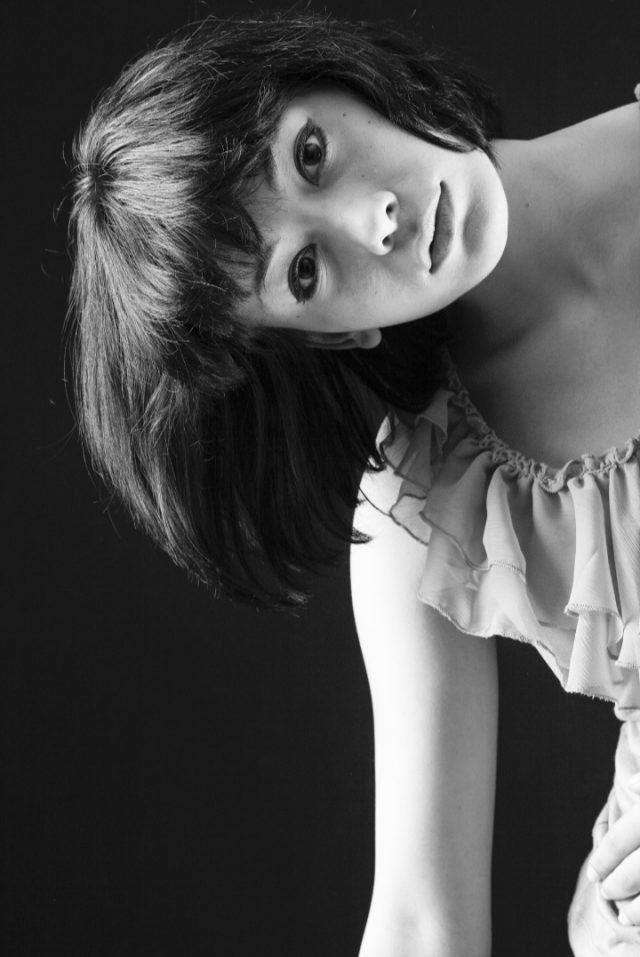 Retrato en blanco y negro.